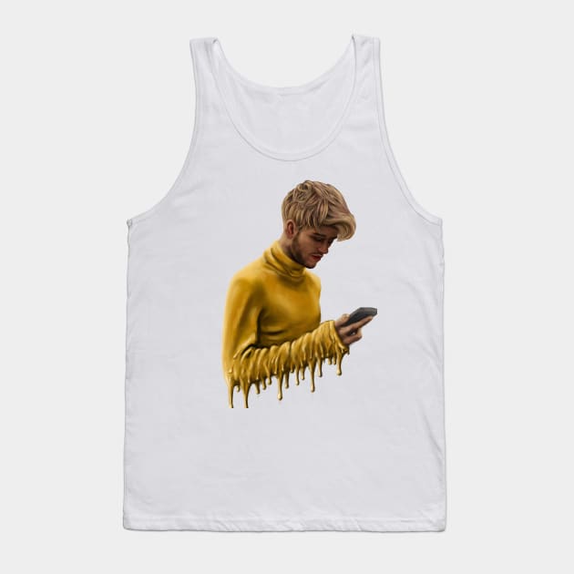 Stylized lil peep drawing Tank Top by jussi
